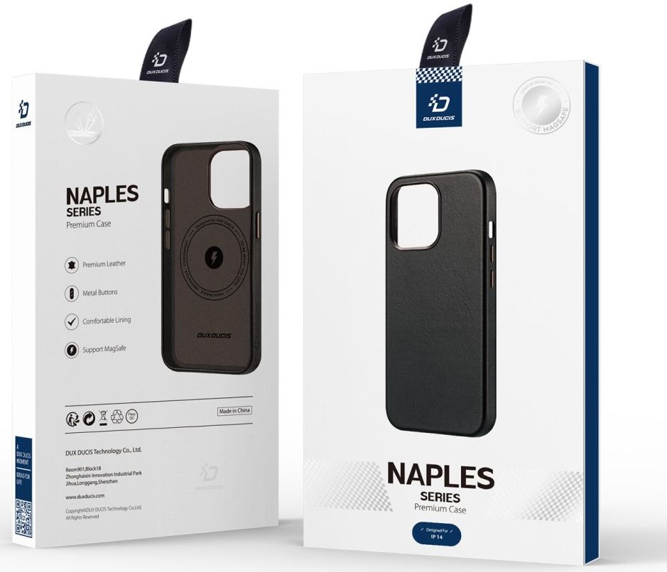 Dux Ducis Naples Apple iPhone 14 Hoesje MagSafe Echt Leer Coffee afbeelding 10