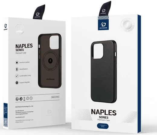 Dux Ducis Naples Apple iPhone 14 Hoesje MagSafe Echt Leer Coffee afbeelding 10
