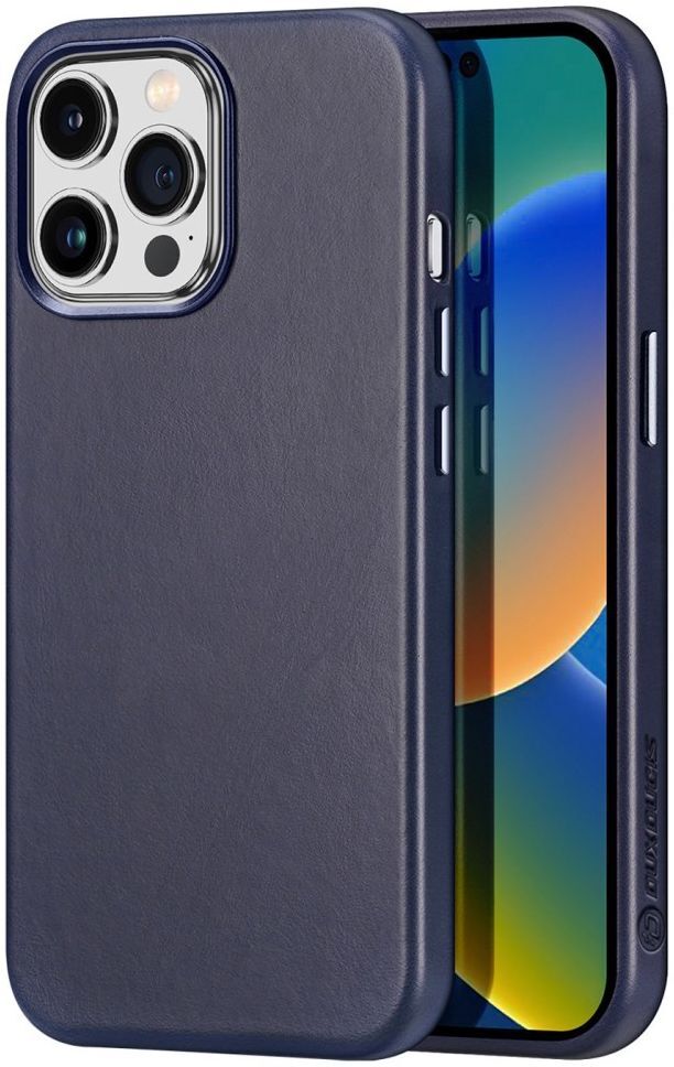 Dux Ducis Naples Apple iPhone 14 Pro Max Hoesje MagSafe Leer Blauw afbeelding 1