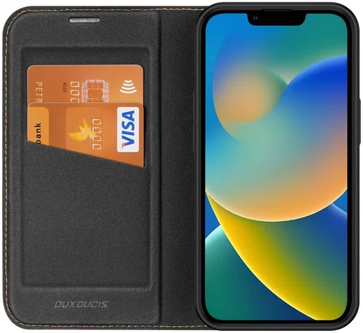 Dux Ducis Skin X2 Apple iPhone 14 Hoesje Book Case Zwart afbeelding 1