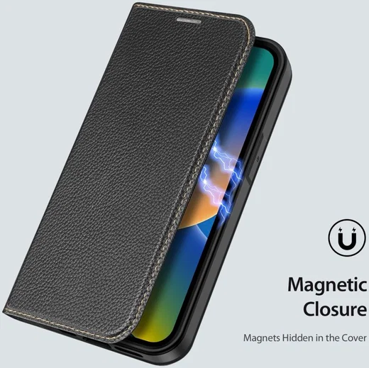 Dux Ducis Skin X2 Apple iPhone 14 Hoesje Book Case Zwart afbeelding 6