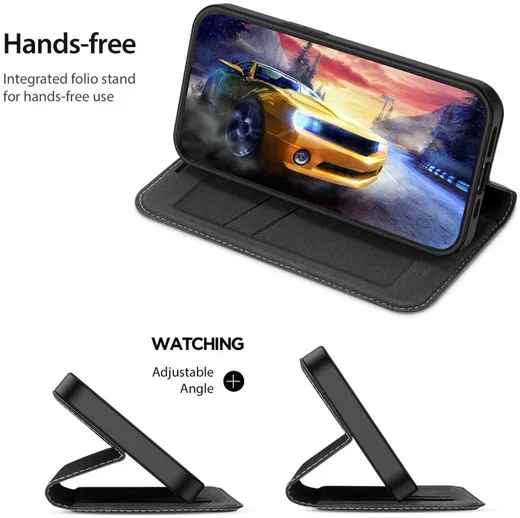 Dux Ducis Skin X2 Apple iPhone 14 Hoesje Book Case Zwart afbeelding 8