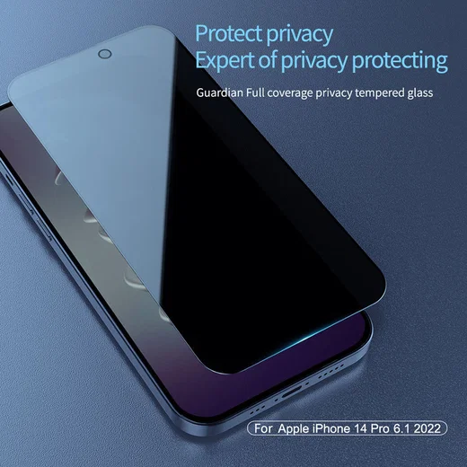 Nillkin iPhone 14 Pro Max Screen Protector Privacy Tempered Glass 9H afbeelding 11