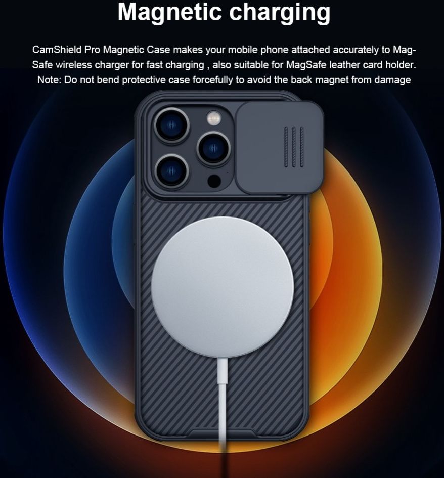 Nillkin CamShield MagSafe iPhone 14 Pro Max Hoesje Camera Slider Zwart afbeelding 7