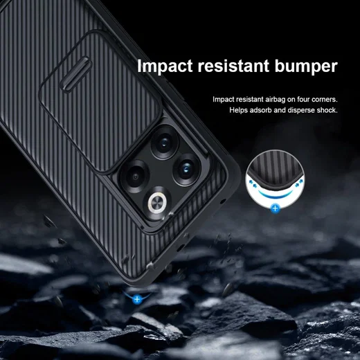 Nillkin CamShield OnePlus 10T Hoesje met Camera Slider Zwart afbeelding 11