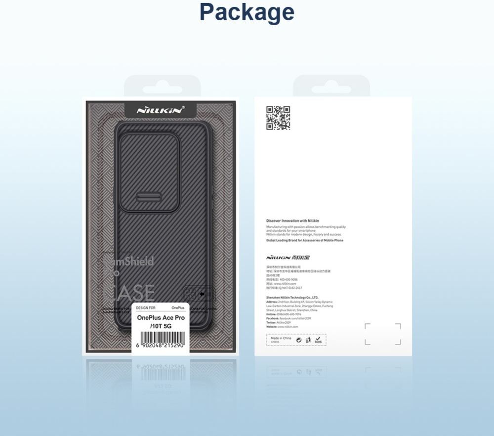 Nillkin CamShield OnePlus 10T Hoesje met Camera Slider Zwart afbeelding 5