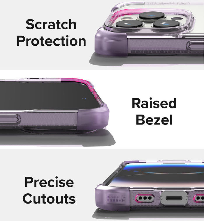 Ringke Fusion Bumper Apple iPhone 14 Pro Hoesje Transparant Paars afbeelding 11