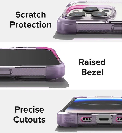 Ringke Fusion Bumper Apple iPhone 14 Pro Hoesje Transparant Paars afbeelding 11