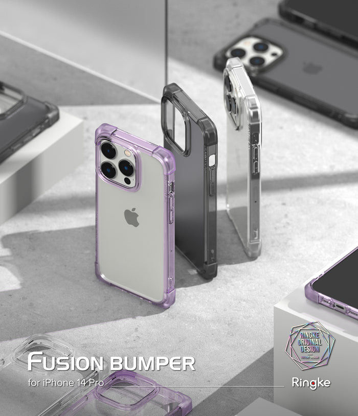 Ringke Fusion Bumper Apple iPhone 14 Pro Hoesje Transparant Paars afbeelding 4