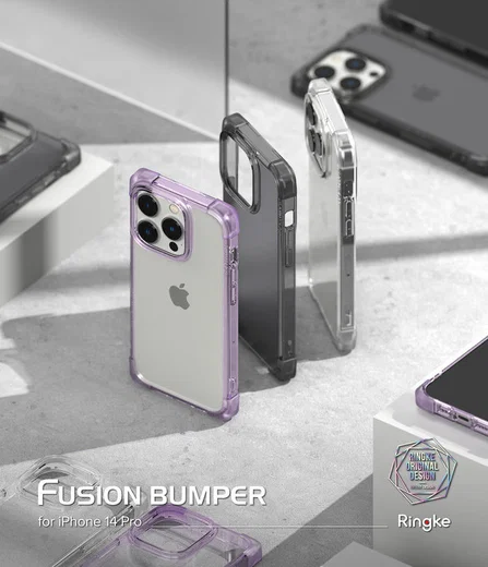 Ringke Fusion Bumper Apple iPhone 14 Pro Hoesje Transparant Paars afbeelding 4