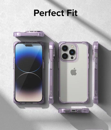 Ringke Fusion Bumper Apple iPhone 14 Pro Hoesje Transparant Paars afbeelding 9