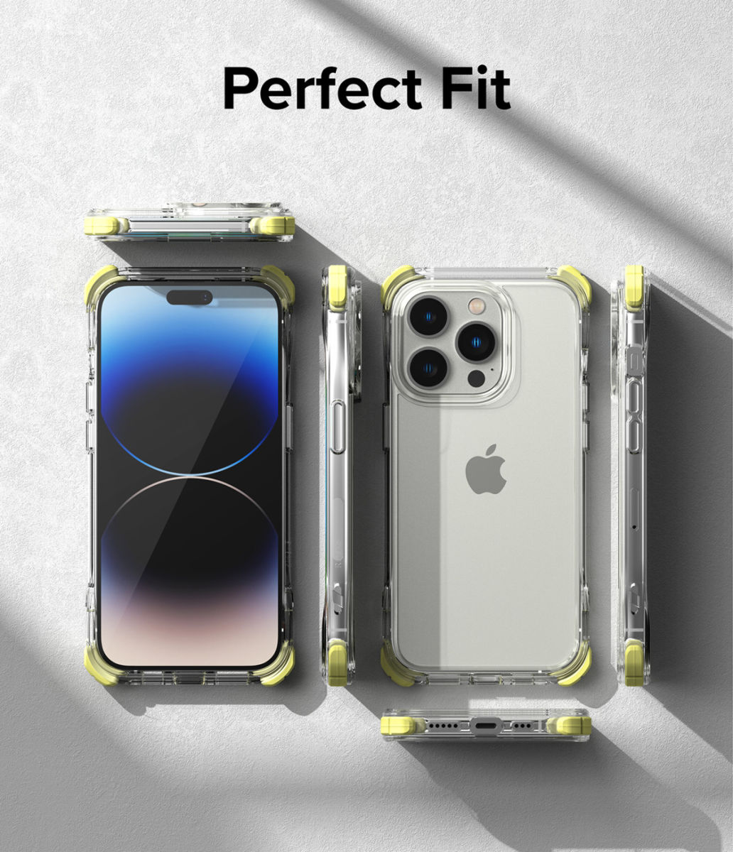 Ringke Fusion+ Apple iPhone 14 Pro Hoesje Transparant + Bumper Lime afbeelding 11