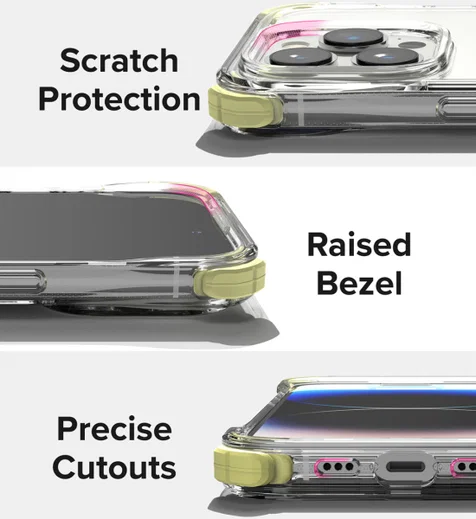 Ringke Fusion+ Apple iPhone 14 Pro Hoesje Transparant + Bumper Lime afbeelding 12