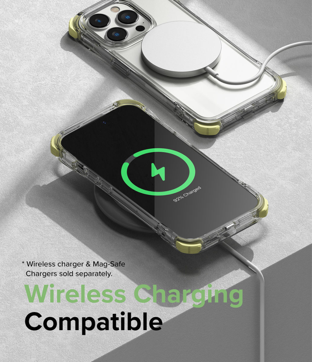 Ringke Fusion+ Apple iPhone 14 Pro Hoesje Transparant + Bumper Lime afbeelding 13