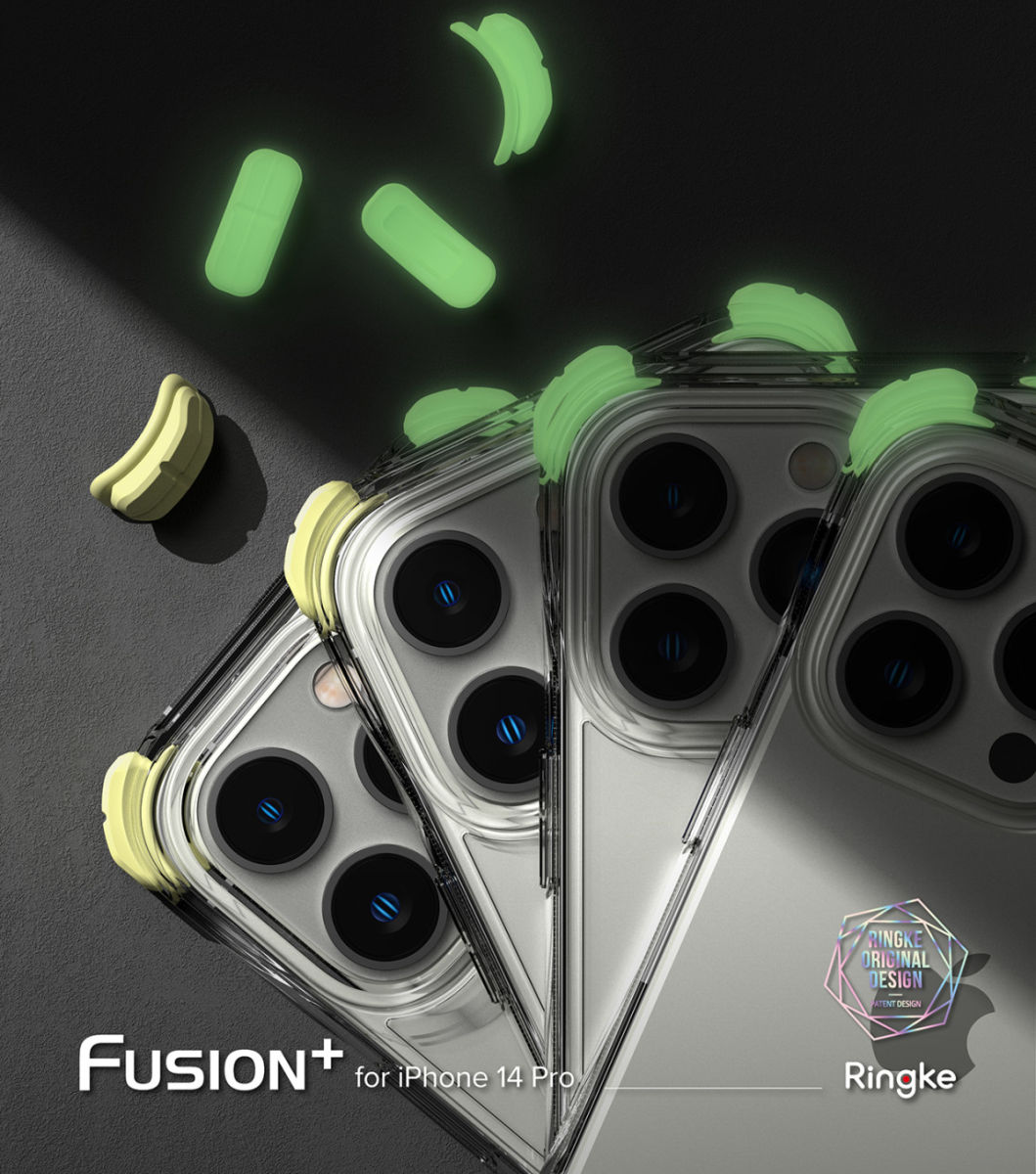 Ringke Fusion+ Apple iPhone 14 Pro Hoesje Transparant + Bumper Lime afbeelding 17