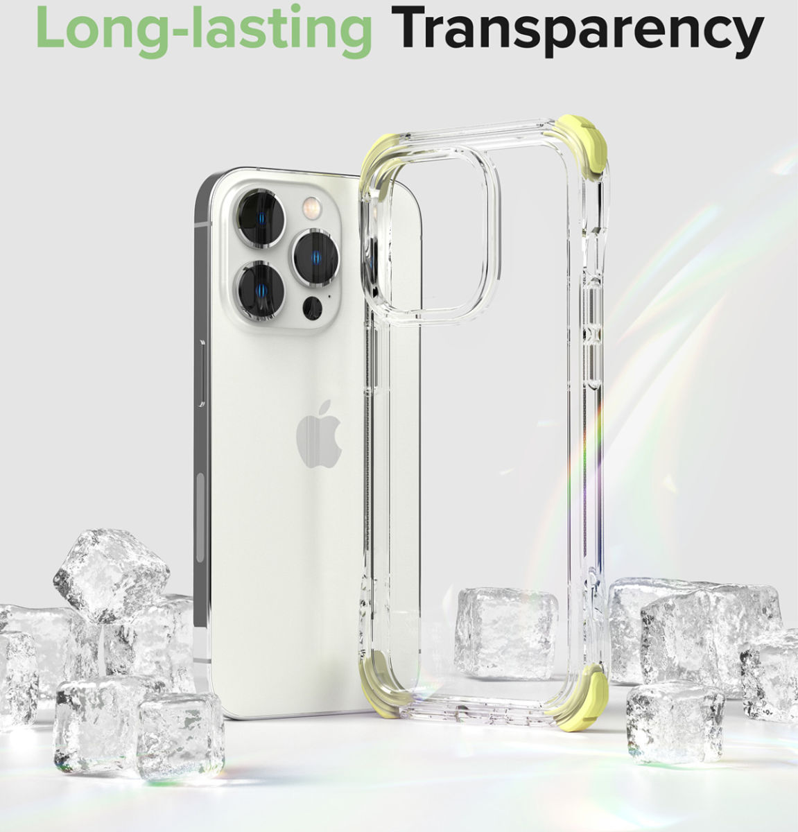 Ringke Fusion+ Apple iPhone 14 Pro Hoesje Transparant + Bumper Lime afbeelding 6