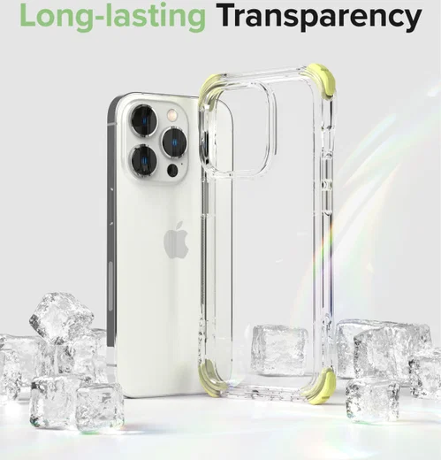 Ringke Fusion+ Apple iPhone 14 Pro Hoesje Transparant + Bumper Lime afbeelding 6