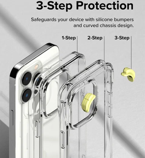 Ringke Fusion+ Apple iPhone 14 Pro Hoesje Transparant + Bumper Lime afbeelding 8