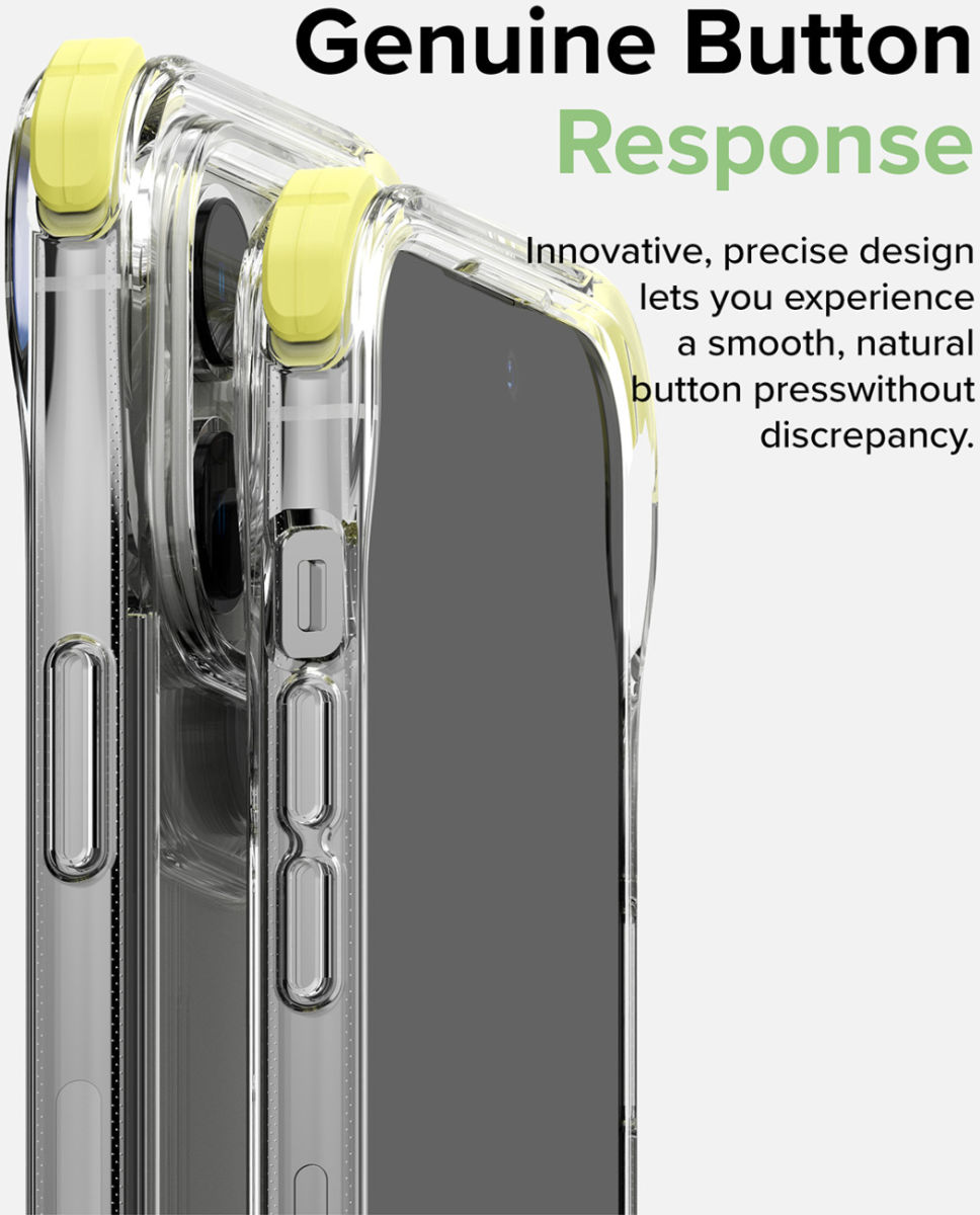 Ringke Fusion+ Apple iPhone 14 Pro Hoesje Transparant + Bumper Lime afbeelding 10