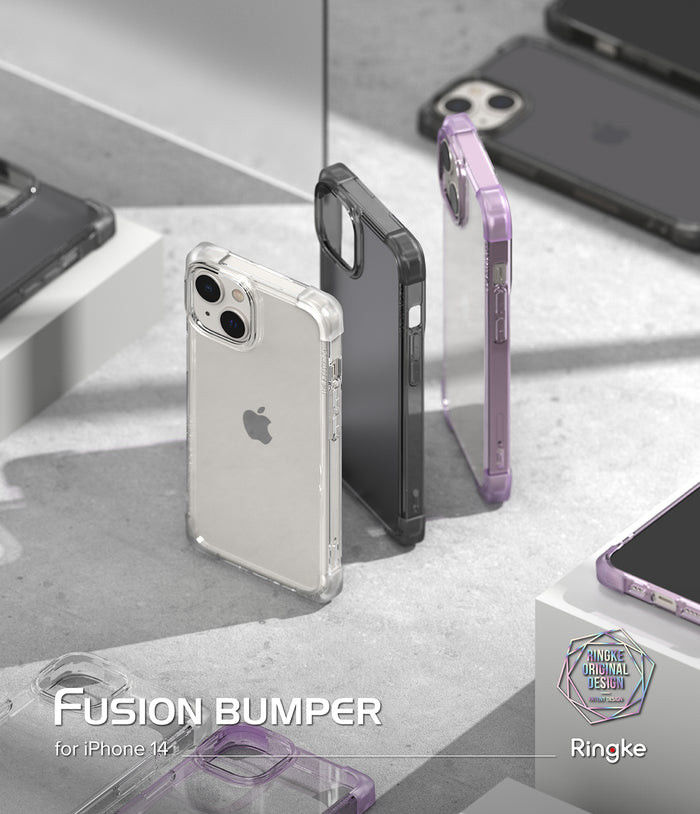 Ringke Fusion Bumper Apple iPhone 14 Hoesje Transparant Paars afbeelding 10
