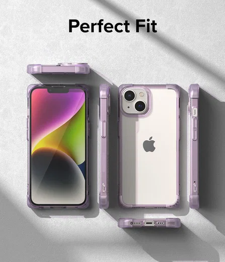 Ringke Fusion Bumper Apple iPhone 14 Hoesje Transparant Paars afbeelding 2