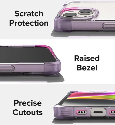 Ringke Fusion Bumper Apple iPhone 14 Hoesje Transparant Paars afbeelding 3