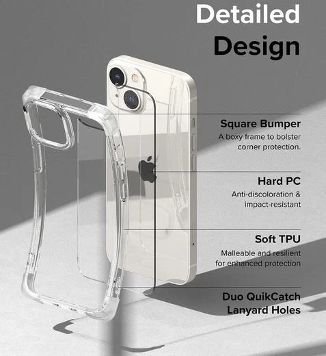 Ringke Fusion Bumper Apple iPhone 14 Hoesje Transparant Paars afbeelding 7