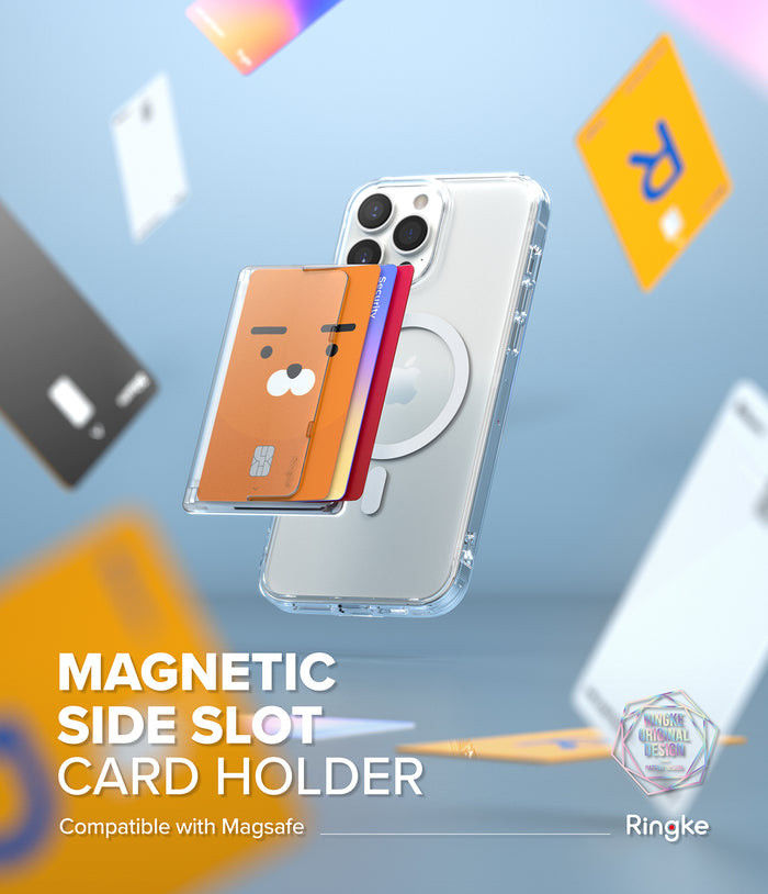 Ringke Magnetic Side Slot MagSafe Kaarthouder Drie Pasjes Transparant afbeelding 2