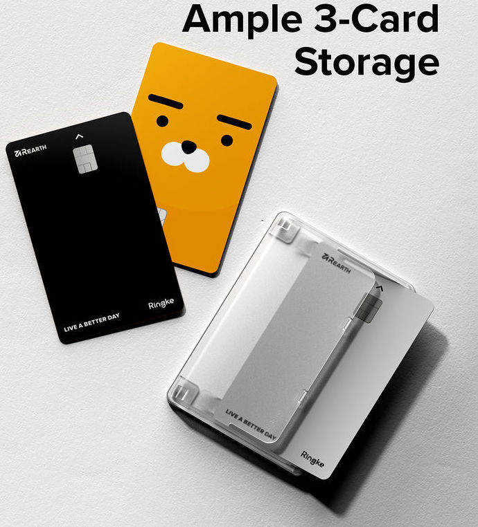 Ringke Magnetic Side Slot MagSafe Kaarthouder Drie Pasjes Transparant afbeelding 6