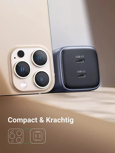 UGREEN Nexode 45W PD USB-C Snellader GaN Adaper Fast Charge Grijs afbeelding 7
