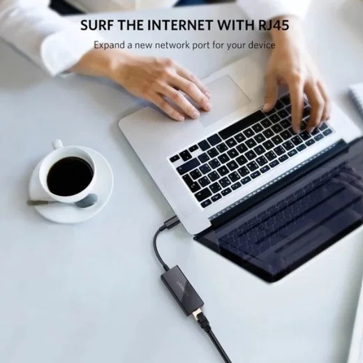 UGREEN USB-C naar Ethernet / Internet Gigabit Adapter 1000Mbps Zwart afbeelding 6