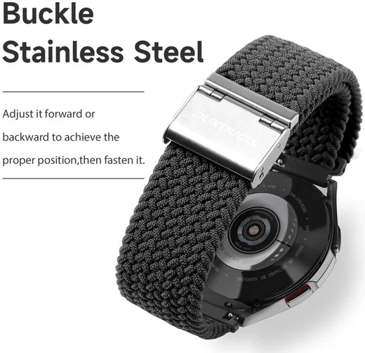 Dux Ducis Mixture II Strap Universeel Smartwatch Bandje 20MM Zwart afbeelding 4
