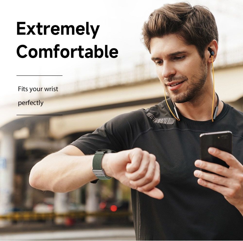 Dux Ducis Mixture II Strap - Universeel Smartwatch Bandje 22MM - Groen afbeelding 6