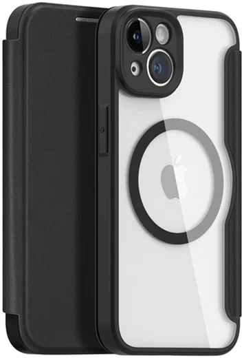 Dux Ducis Skin X Pro Apple iPhone 14 Hoesje MagSafe Book Case Zwart afbeelding 2