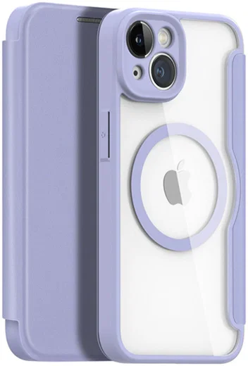 Dux Ducis Skin X Pro Apple iPhone 14 Hoesje MagSafe Book Case Paars afbeelding 2