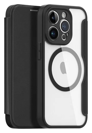 Dux Ducis Skin X Pro iPhone 14 Pro Hoesje MagSafe Book Case Zwart afbeelding 1