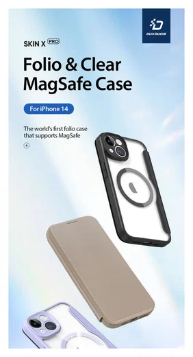 Dux Ducis Skin X Pro iPhone 14 Pro Hoesje MagSafe Book Case Zwart afbeelding 13