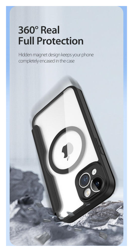 Dux Ducis Skin X Pro iPhone 14 Pro Hoesje MagSafe Book Case Zwart afbeelding 4