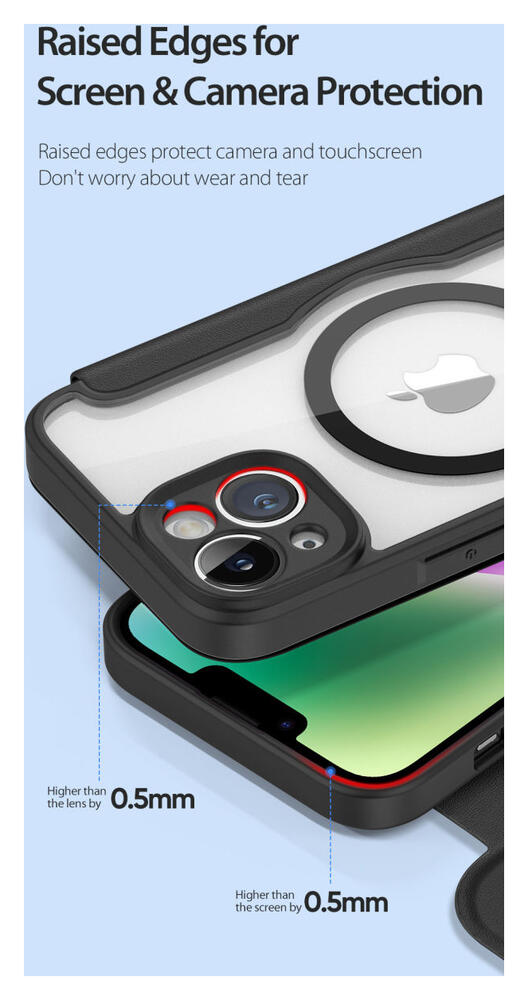 Dux Ducis Skin X Pro iPhone 14 Pro Hoesje MagSafe Book Case Zwart afbeelding 9