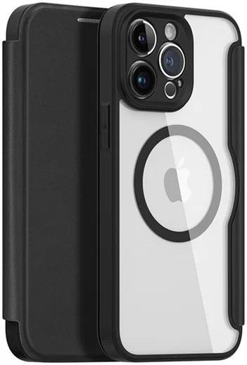 Dux Ducis Skin X Pro iPhone 14 Pro Max Hoesje MagSafe Book Case Zwart afbeelding 2
