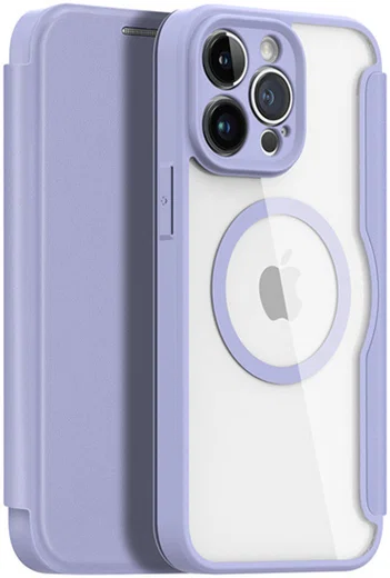 Dux Ducis Skin X Pro iPhone 14 Pro Max Hoesje MagSafe Book Case Paars afbeelding 2
