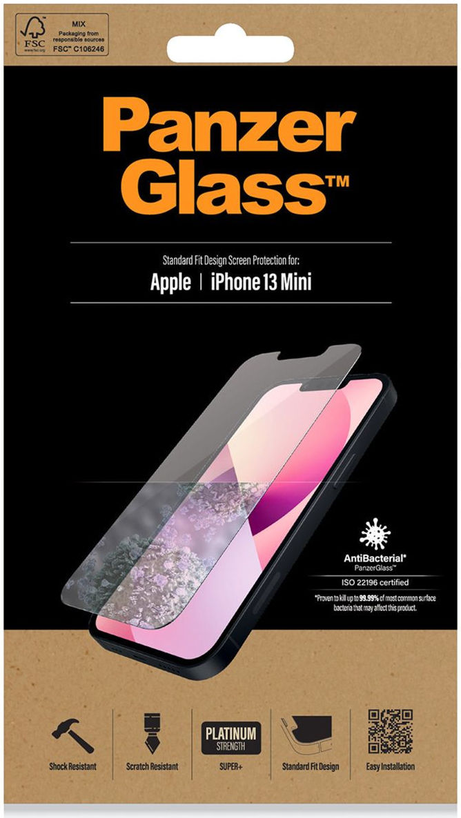 PanzerGlass Apple iPhone 13 Mini Screen Protector Antibacterieel afbeelding 1