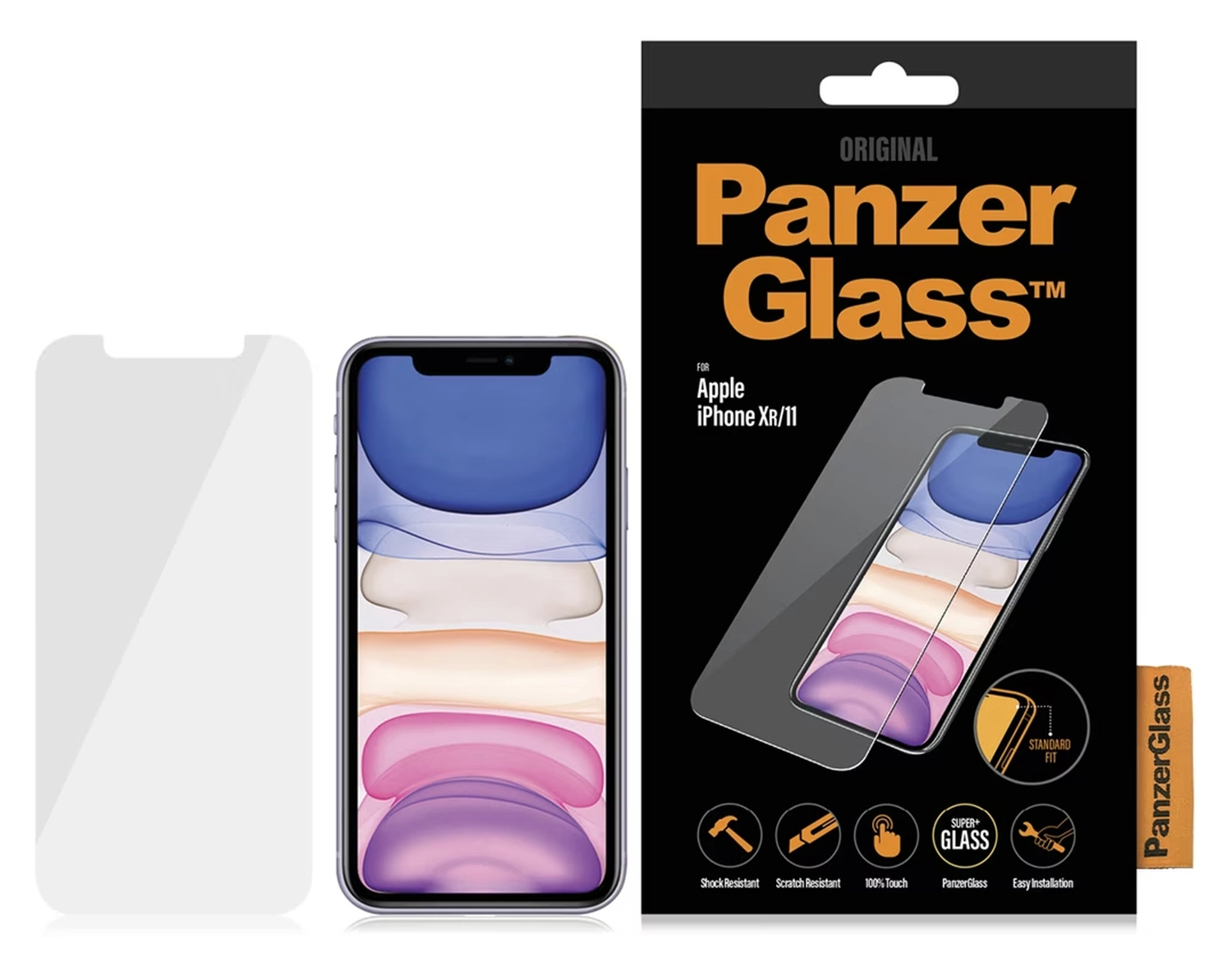 PanzerGlass iPhone 11 / XR Screen Protector Case Friendly Tempered Glass afbeelding 1