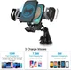 Choetech Raam/Dashboard Telefoonhouder met Draadloos Opladen 10W Zwart afbeelding 3