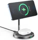 Choetech 2-in-1 20W MagSafe Draadloze Oplader iPhone/AirPods Zwart afbeelding 2