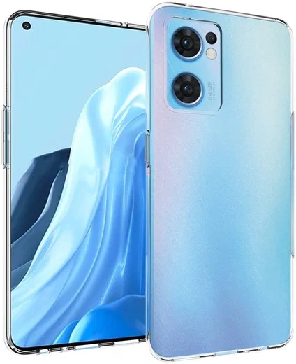 Oppo Reno 7 Hoesje Dun TPU Back Cover Transparant afbeelding 1