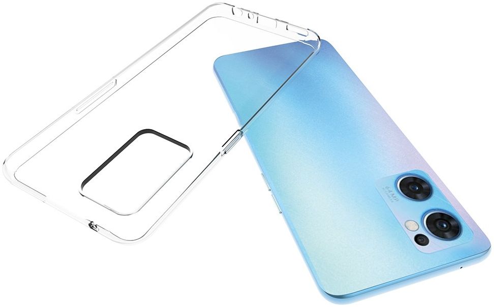 Oppo Reno 7 Hoesje Dun TPU Back Cover Transparant afbeelding 3