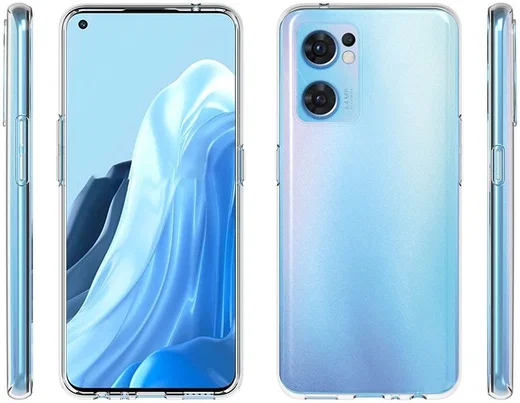 Oppo Reno 7 Hoesje Dun TPU Back Cover Transparant afbeelding 6