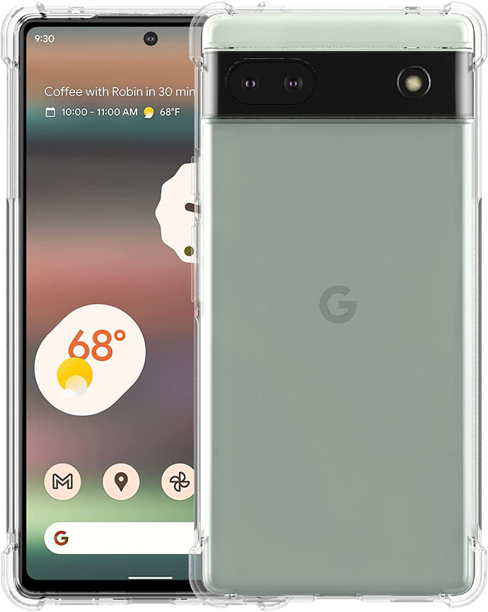 Google Pixel 6a Hoesje Schokbestendig Dun TPU Back Cover Transparant afbeelding 2