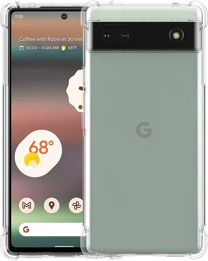 Google Pixel 6a Hoesje Schokbestendig Dun TPU Back Cover Transparant afbeelding 2